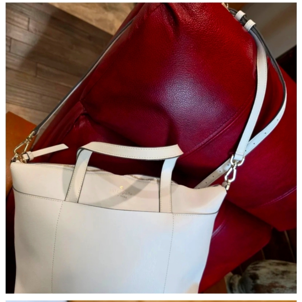 optic white Shoulder Bag with Adjustable Strap